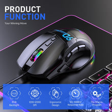 Load image into Gallery viewer, MKESPN X10 9-Buttons RGB Wired Macro Definition Gaming Mouse, Macro Definition