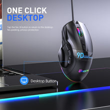 Load image into Gallery viewer, MKESPN X10 9-Buttons RGB Wired Macro Definition Gaming Mouse, Macro Definition
