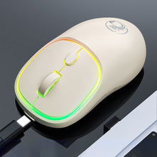 Load image into Gallery viewer, iMICE W-618 Rechargeable 4 Buttons 1600 DPI 2.4GHz Bluetooth Silent Wireless Mouse for Computer PC Laptop, W-618 2.4GHz &amp; Bluetooth