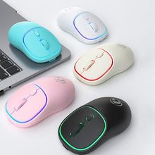 Load image into Gallery viewer, iMICE W-618 Rechargeable 4 Buttons 1600 DPI 2.4GHz Bluetooth Silent Wireless Mouse for Computer PC Laptop, W-618 2.4GHz &amp; Bluetooth