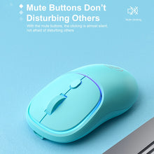 Load image into Gallery viewer, iMICE W-618 Rechargeable 4 Buttons 1600 DPI 2.4GHz Bluetooth Silent Wireless Mouse for Computer PC Laptop, W-618 2.4GHz &amp; Bluetooth