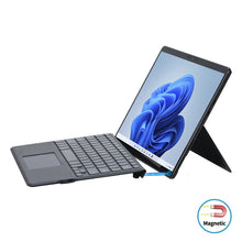Load image into Gallery viewer, For Microsoft Surface Pro 8 Tablet Colorful Backlight Bluetooth Keyboard Leather Case with Pen Slot, For Microsoft Surface Pro 8