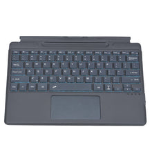 Load image into Gallery viewer, For Microsoft Surface Pro 8 Tablet Colorful Backlight Bluetooth Keyboard Leather Case with Pen Slot, For Microsoft Surface Pro 8