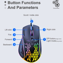 Load image into Gallery viewer, iMICE T97 Gaming Mouse RGB LED Light USB 7 Buttons 7200 DPI Wired Gaming Mouse