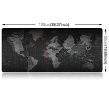 Load image into Gallery viewer, Extended Large Anti-Slip World Map Pattern Soft Rubber Smooth Cloth Surface Game Mouse Pad Keyboard Mat, Size: 100 x 50cm, Size: 100 x 50cm