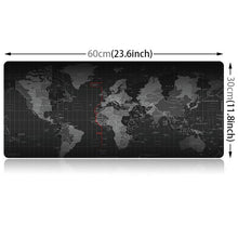Load image into Gallery viewer, Extended Large Anti-Slip World Map Pattern Soft Rubber Smooth Cloth Surface Game Mouse Pad Keyboard Mat, Size: 60 x 30cm, Size: 60 x 30cm