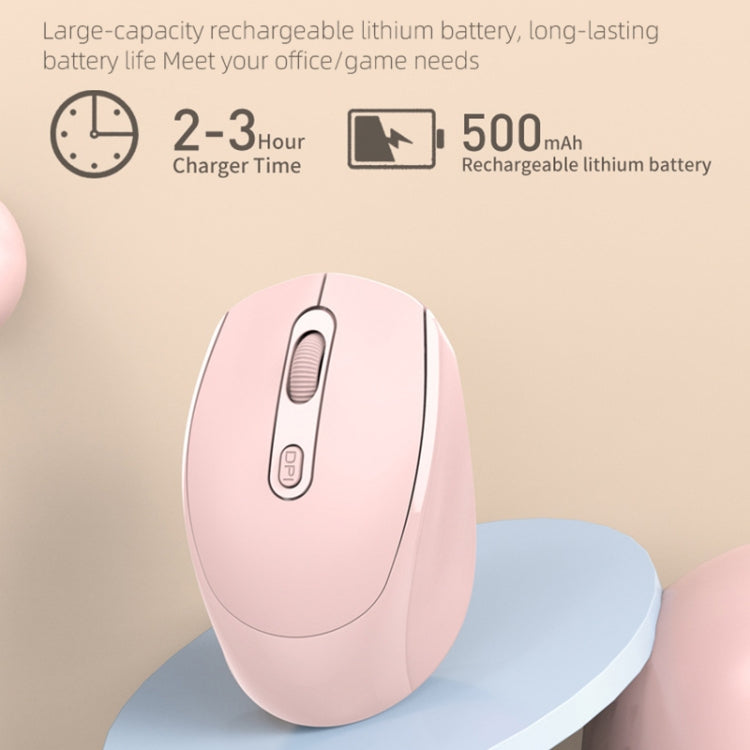HXSJ M107 4-buttons 1600 DPI 2.4GHz Wireless Mouse, Battery Version, Dual Mode Rechargeable