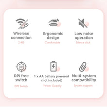 Load image into Gallery viewer, HXSJ M107 4-buttons 1600 DPI Dual Mode 2.4GHz + Bluetooth 5.1 Wireless Rechargeable Mouse, Battery Version