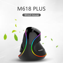 Load image into Gallery viewer, DELUX M618 Plus RGB Wired Optical Mouse Ergonomic Vertical Mouse 4000DPI, 4000DPI Wired