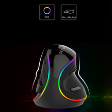 Load image into Gallery viewer, DELUX M618 Plus RGB Wired Optical Mouse Ergonomic Vertical Mouse 4000DPI, 4000DPI Wired