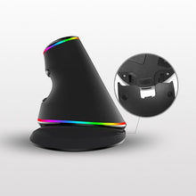 Load image into Gallery viewer, DELUX M618 Plus RGB Wired Optical Mouse Ergonomic Vertical Mouse 4000DPI, 4000DPI Wired
