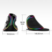 Load image into Gallery viewer, DELUX M618 Plus RGB Wired Optical Mouse Ergonomic Vertical Mouse 4000DPI, 4000DPI Wired