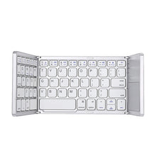 Load image into Gallery viewer, B033 Rechargeable 3-Folding 64 Keys Bluetooth Wireless Keyboard with Touchpad, 3-Folding 64 Keys with Touchpad White, 3-Folding 64 Keys with Touchpad Black