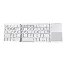 Load image into Gallery viewer, B033 Rechargeable 3-Folding 64 Keys Bluetooth Wireless Keyboard with Touchpad, 3-Folding 64 Keys with Touchpad White, 3-Folding 64 Keys with Touchpad Black
