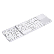 Load image into Gallery viewer, B033 Rechargeable 3-Folding 64 Keys Bluetooth Wireless Keyboard with Touchpad, 3-Folding 64 Keys with Touchpad White, 3-Folding 64 Keys with Touchpad Black