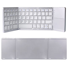 Load image into Gallery viewer, B033 Rechargeable 3-Folding 64 Keys Bluetooth Wireless Keyboard with Touchpad, 3-Folding 64 Keys with Touchpad White, 3-Folding 64 Keys with Touchpad Black
