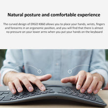 Load image into Gallery viewer, Logitech ERGO K860 2.4G Wireless Keyboard Bluetooth Dual Mode Ergonomic Split Keyboard