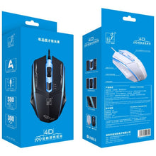 Load image into Gallery viewer, Chasing Leopard 199 USB 1600DPI Three-speed Adjustable LED Backlight Wired Optical Gaming Mouse, Length: 1.3m, 199 Black, 199