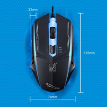 Load image into Gallery viewer, Chasing Leopard 199 USB 1600DPI Three-speed Adjustable LED Backlight Wired Optical Gaming Mouse, Length: 1.3m, 199 Black, 199