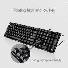Load image into Gallery viewer, Chasing Leopard Q17 104 Keys USB Wired Suspension Gaming Office Keyboard + Wired Symmetrical Mouse Set, Keyboard Cable Length: 1.4m, Mouse Cable Length: 1.3m, Q17 Black, Q17 White