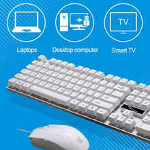 Load image into Gallery viewer, Chasing Leopard Q17 104 Keys USB Wired Suspension Gaming Office Keyboard + Wired Symmetrical Mouse Set, Keyboard Cable Length: 1.4m, Mouse Cable Length: 1.3m, Q17 Black, Q17 White