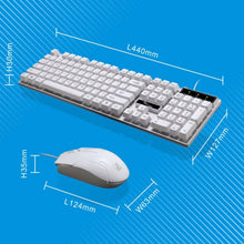 Load image into Gallery viewer, Chasing Leopard Q17 104 Keys USB Wired Suspension Gaming Office Keyboard + Wired Symmetrical Mouse Set, Keyboard Cable Length: 1.4m, Mouse Cable Length: 1.3m, Q17 Black, Q17 White