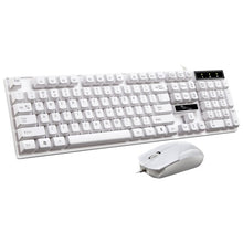 Load image into Gallery viewer, Chasing Leopard Q17 104 Keys USB Wired Suspension Gaming Office Keyboard + Wired Symmetrical Mouse Set, Keyboard Cable Length: 1.4m, Mouse Cable Length: 1.3m, Q17 Black, Q17 White