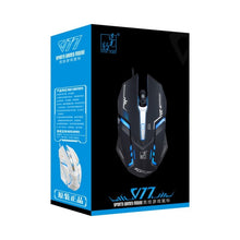Load image into Gallery viewer, Chasing Leopard V17 USB 2400DPI Four-speed Adjustable Line Pattern Wired Optical Gaming Mouse with LED Breathing Light, Length: 1.45m, V17, V17 Jet Black, V17 White