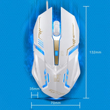 Load image into Gallery viewer, Chasing Leopard V17 USB 2400DPI Four-speed Adjustable Line Pattern Wired Optical Gaming Mouse with LED Breathing Light, Length: 1.45m, V17, V17 Jet Black, V17 White