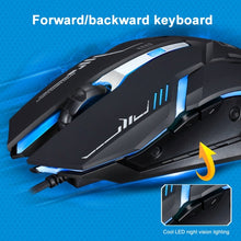Load image into Gallery viewer, Chasing Leopard V17 USB 2400DPI Four-speed Adjustable Line Pattern Wired Optical Gaming Mouse with LED Breathing Light, Length: 1.45m, V17, V17 Jet Black, V17 White
