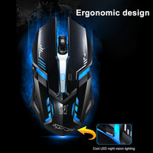 Load image into Gallery viewer, Chasing Leopard V17 USB 2400DPI Four-speed Adjustable Line Pattern Wired Optical Gaming Mouse with LED Breathing Light, Length: 1.45m, V17, V17 Jet Black, V17 White