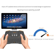 Load image into Gallery viewer, VIBOTON i8 Plus Updated 2.4GHz QWERT Mini Wireless Keyboard with Touchpad for TV Box, Mi Box, Computer, Tablet, Laptop and Projector(Black), Wireless Keyboard