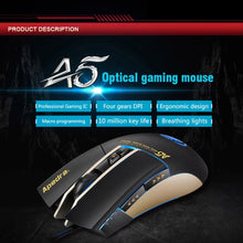 Load image into Gallery viewer, Apedra iMICE A5 High Precision Gaming Mouse LED four color controlled breathing light USB 7 Buttons 3200 DPI Wired Optical Gaming Mouse for Computer PC Laptop, iMICE A5
