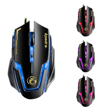 Load image into Gallery viewer, Apedra iMICE A9 High Precision Gaming Mouse LED four color controlled breathing light USB 6 Buttons 3200 DPI Wired Optical Gaming Mouse for Computer PC Laptop, iMICE A9