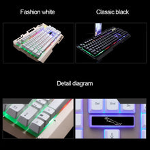 Load image into Gallery viewer, ZGB G700 104 Keys USB Wired Mechanical Feel Glowing Metal Panel Suspension Gaming Keyboard with Phone Holder