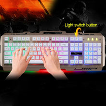 Load image into Gallery viewer, ZGB G700 104 Keys USB Wired Mechanical Feel Glowing Metal Panel Suspension Gaming Keyboard with Phone Holder