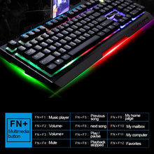 Load image into Gallery viewer, ZGB G700 104 Keys USB Wired Mechanical Feel Glowing Metal Panel Suspension Gaming Keyboard with Phone Holder