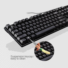 Load image into Gallery viewer, ZGB Q17 104 Keys USB Wired Suspension Gaming Office Keyboard for Laptop, PC