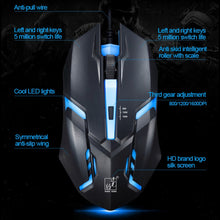 Load image into Gallery viewer, ZGB G20 1600 DPI Professional Wired Glowing Mechanical Feel Suspension Keyboard + Optical Mouse Kit for Laptop, PC