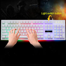 Load image into Gallery viewer, ZGB G20 1600 DPI Professional Wired Glowing Mechanical Feel Suspension Keyboard + Optical Mouse Kit for Laptop, PC
