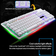Load image into Gallery viewer, ZGB G20 1600 DPI Professional Wired Glowing Mechanical Feel Suspension Keyboard + Optical Mouse Kit for Laptop, PC
