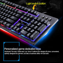 Load image into Gallery viewer, ZGB G20 1600 DPI Professional Wired Glowing Mechanical Feel Suspension Keyboard + Optical Mouse Kit for Laptop, PC