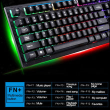 Load image into Gallery viewer, ZGB G20 1600 DPI Professional Wired Glowing Mechanical Feel Suspension Keyboard + Optical Mouse Kit for Laptop, PC