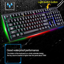 Load image into Gallery viewer, ZGB G20 1600 DPI Professional Wired Glowing Mechanical Feel Suspension Keyboard + Optical Mouse Kit for Laptop, PC