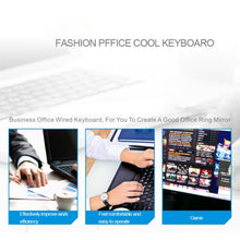 Load image into Gallery viewer, ZGB G21 1600 DPI Professional Wired Colorful Backlight Mechanical Feel Suspension Keyboard + Optical Mouse Kit for Laptop, PC
