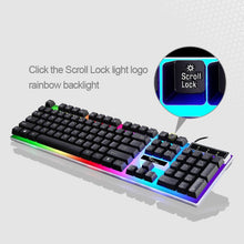 Load image into Gallery viewer, ZGB G21 1600 DPI Professional Wired Colorful Backlight Mechanical Feel Suspension Keyboard + Optical Mouse Kit for Laptop, PC