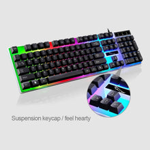Load image into Gallery viewer, ZGB G21 1600 DPI Professional Wired Colorful Backlight Mechanical Feel Suspension Keyboard + Optical Mouse Kit for Laptop, PC