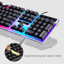 Load image into Gallery viewer, ZGB G21 1600 DPI Professional Wired Colorful Backlight Mechanical Feel Suspension Keyboard + Optical Mouse Kit for Laptop, PC