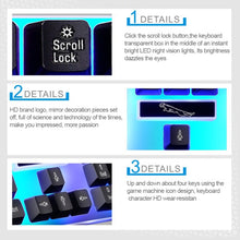 Load image into Gallery viewer, ZGB G21 1600 DPI Professional Wired Colorful Backlight Mechanical Feel Suspension Keyboard + Optical Mouse Kit for Laptop, PC