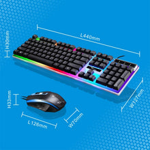 Load image into Gallery viewer, ZGB G21 1600 DPI Professional Wired Colorful Backlight Mechanical Feel Suspension Keyboard + Optical Mouse Kit for Laptop, PC